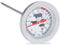 Relaxdays 10022814, Braten Grillthermometer, Edelstahl Fleischthermometer, 20 cm Einstichthermometer analog, Silber