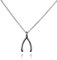 namana Wishbone Anhänger mit Halskette in Sterling-Silber. Zierliche Halsketten für Frauen mit Geschenkbox