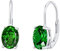 SILVEGO Damen Ohrringe aus 925 Sterling Silber mit synthetischem Smaragd