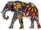 Apalis Fenstersticker Fensterfolie Elefantenmuster Fensterbilder 36 x 50cm