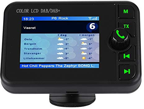 Car DAB/DAB+ Radio, 2.4 Inch Color LCD DAB in Car Radio 170-240MHz DAB/87.5-108MHz FM Car Digital DAB Radio with 3.5mm Aux Output, Car Charger, Antenna Support Micro TF Card, Handsfree Call