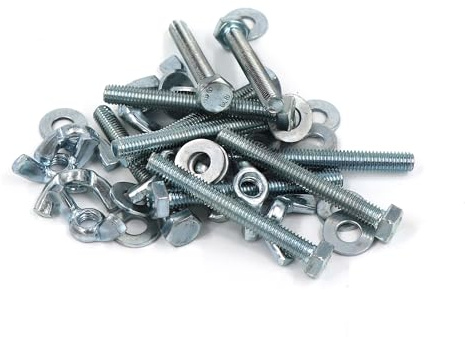 10 x Set Screw Bolts M6 x 50mm, Washers & Nuts,