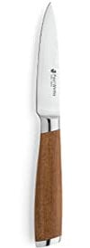 Paul Wirths SURU Gemüsemesser aus Damast- Stahl und Akazienholz Griff, mit 9 cm Klinge, extrem scharf & schnitthaltig, Spickmesser, Kochmesser, Gemüsemesser