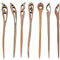 Beaupretty Holz Haarspangen Japanische Haarstäbchen Natürliche Schwarze Ebenholz Handgefertigte Geschnitzte Haarspangen Haarschmuck 7 Stück