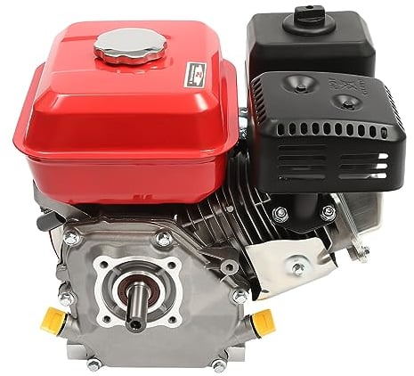 Motore a Scoppio 4 Tempi Motore a Benzina 7,5 CV, 5,1 kW OHV Standmotor, Raffreddato ad Aria, Protezione da Mancanza Olio, 20 mm Albero