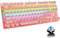 Ltvystore Mechanical Gaming Pink Keyboard,87 Key Retro Punk Typewriter-Style,Blue Switch RGB Backlit Keyboard,Anti-Ghosting, USB Wired, for PC Laptop Desktop Computer, for Game and Office