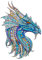 Funnli Holzpuzzles für Erwachsene und Kinder,Einzigartige Tierförmige Holz-Puzzle(Krieger Drache), Puzzle aus Tierteilen 280 Stück, (L-42 * 30cm)