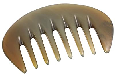 Hornkamm, Afrikanischer Achtzahn-Meridian Weißhorn Massagekamm Friseur Antistatisches Handwerk Geschenkkamm Textur Haarkamm Für Die Meisten Haartypen (thickness 1.0CM)
