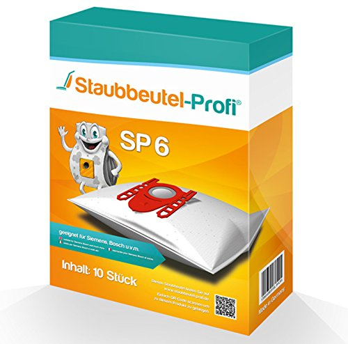 10 Staubsaugerbeutel SP6 geeignet für Siemens VS06A212