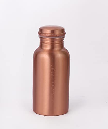 BUYERWELL 100% Pure Copper Water Bottle - 17 Oz, Ayurvedic Copper Water Vessel - Leak Proof, Matt Finish