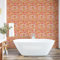 ABAKUHAUS Orange abziehbare & klebbare Tapete für Zuhause, Paisley, selbstklebendes Wohnzimmer Küchenakzent, 33 cm x 180 cm, Mehrfarbig
