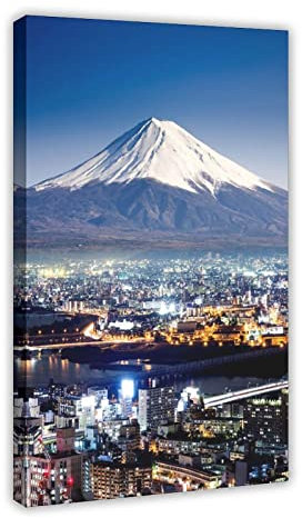 Japan Mount Fuji Leinwand Poster Schlafzimmer Dekor Sport Landschaft Büro Zimmer Dekor Geschenkrahmen Stil 30 x 45 cm