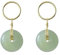 Gold Ohrringe Hängend, Ohrringe Sets Jade mit 925 Silberner Nadel Knorpel Piercing Ohr für Frauen