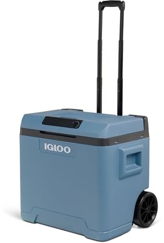 Igloo IE42 ACDC - Tragbare Thermoelektrische Kühlbox mit Rollen 42L - 12V/230V - 20 °C unter Umgebungstemperatur - Mini Kühlschrank für Camping, Auto