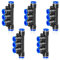 ERGAOBOY 5pcs 8mm tube de carte diamètre extérieur connexion Push in 5 voies en plastique à libération rapide manifold Connecteur de manchon de carte