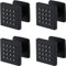 4 Pcs Seitenbrausen Dusche 2 Zoll Massagedüse Messing Seitenbrause Brause Einstellbar Seitenbrause Dusche Wandbrause Wanddüse Regenbrause Shower Dusche Jet,Schwarz