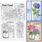 GLOBLELAND Hortensien Hintergrund Postkarte Clear Stamps für Karten Herstellung Silikon Clear Stamp Seals Transparente Stempel für DIY Scrapbooking Fotoalbum Journal Heimdekoration