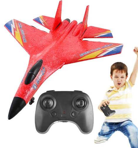 Voihamy Avion RC - Avion Télécommandé - Gravi Glider - Jouet d'avion Télécommandé sans Fil - Avion De Chasse Télécommandé 2,4 Ghz - Mousse EPP RC Planeur Avion Jet Fighter Toy pour Enfant