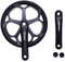 PROWHEEL 152 mm/160 mm/165 mm/170 mm/175 mm Fahrrad-Kurbelgarnitur, 46T/48T/52T Stahl-Kurbelarm-Set, Doppel-Kettenrad und Ersatz-Kettenschutz, kompatibel mit Citybike, MTB, Elektrofahrrad, Cargo