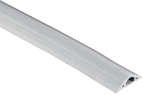 Kabelkanal flexibel, 180x3x1cm (PVC, selbstklebend, halbrund, universal, für 1 Kabel, ohne Bohren, ideal als Kabel Organizer, für Kabel an Schreibtisch, Fernseher, Computer etc., kürzbar) grau