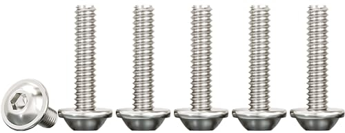 Drenky Vis à Tête Cylindrique à Six Pans Creux, M3x20mm Boulon à Hexagonale Acier Inoxydable A2 V2A à Métaux pour Les Connexions Mécaniques, 50 Pièces
