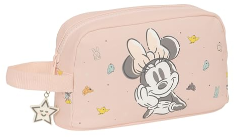 Safta Minnie Mouse Baby - Porta Desayunos Térmico, Termo, Portatodo, Calidad y Máxima Resistencia, Porta Comida, Recreo, 21.5x6.5x12 cm, Color Rosa Claro