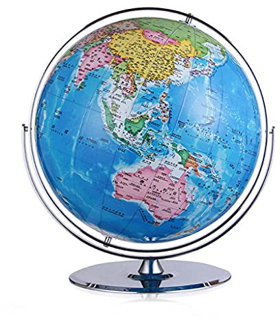 Generic Geografischer Globus, 50 cm Durchmesser, Vintage-Weltkugel, rotierende Erde, Geografie-Globus mit Metallsockel, für Kinder, Geschenk, Weltkugel-Geschenk (blau)