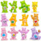 12pcs Mini Figuren Set, Regenbogenbär Kuchendeko, Cartoon Bears Minifiguren, Bären Actionfiguren Set, Tortendeko Bär, Bären Cupcake Topper Dekorationen, Party Dekoration Cake Topper (Farbe Zufällig)