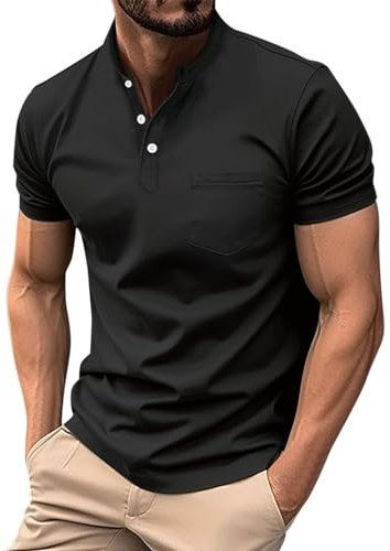 Generico Camicia Manica Corta Uomo Jeans Completo Pantaloncini E Maglietta Uomo Casual Camicia Pile Uomo con Cerniera Camicia Gialla Uomo Elegante Slim Camicia Raso Uomo Elegante Nera