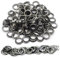 Mcoser Juego de 50 ojales negros, ojales de metal de 14 mm con arandelas para cortinas de tela, tela, cuero, ropa, zapatos, cinturón