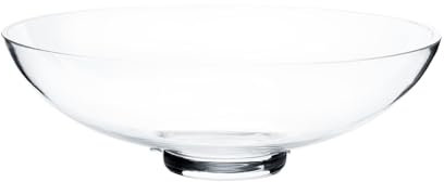 CYS EXCEL Petit bol décoratif en verre sur pied (H : 7,6 cm x P : 20,3 cm) - Présentoir à fruits - Terrarium - Vase sur pied - Vase de cuisine - Pièce maîtresse de table