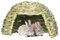 Casa de paja plegable, casa de hierba de conejo, para conejillos de indias, chinchilla, hurón, muy grande para conejos, multiutilidad, comestible, no tóxico, juguete masticable para animales pequeños