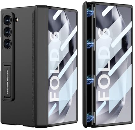COQUE Custodia Galaxy Z Fold 6,Pellicola Protettiva Guscio Integrato Guscio Pieghevole All-Inclusive,Cover Telefono Pieghevole per Samsung Galaxy Z Fold 6 5G-Nero