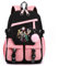 Sageam Demon Tanjiro Slayers Sac à Dos de Filles Sacs d'école Loisir Cartable Sacs Scolaires avec Port de charge USB pour Femme Avec un joli pendentif