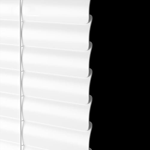 100 110 130 135 145 155 CM Blinds Hung On Window Frame, White/Black Aluminum Venetian Blinds, Horizontal Blinds for Patio Doors/Bedroom/Living Room/Kitchen Windows(White,110x125cm)