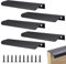 5 Piezas Tiradores Ocultos para Armario, 150 mm Tiradores Ocultos de Aleación de Aluminio, Negro Manijas de Cajones, para Muebles, Armarios, Cajón
