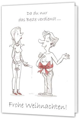 PICTALOO Weihnachtskarte – Nur das Beste für Dich – lustige Karte Weihnachten für Freund Freundin Frau Mann, Merry Christmas Klappkarte privat, romantische Weihnachtsgrüße für mehr Zweisamkeit