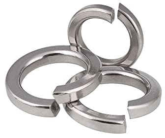 Rondella di blocco spaccata, rondella di blocco a Guarnizione elastica M3-M48 con rondella di bloccaggio divisa a molla in acciaio inossidabile GB93 304(100PC M4)