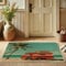 Retro Van Door Mat, Orange Vintage Camping Doormat for Outdoor & Indoor Entryway Coastal Decor, Eco-Friendly Non-Slip Dust Absorbent Front Mat, Easy Clean 29x17 Inch