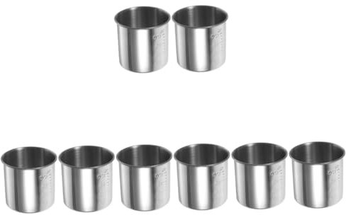 Cabilock 4 Juegos Taza Medidora Tazas De Medir Secas Tazones Para Mezclar Con Tapas Tazas Medidoras De Oro Arroz Anidamiento De Tazas Medidoras Bol Cucharas Acero Inoxidable 2 Piezas * 4