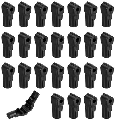 QUARKZMAN 50Pcs Gancho de Seguridad, 6mm Gancho de Exhibición para Tablero de Clavijas para Asegurar la Carga(Negro)