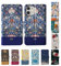 Tirita Personalised Wallet Phone Case for iPhone 12 & 12 Pro With Card Holder – Leather Flip Case or Cover With Custom Name – Cute Personalised Gift for Women [01. William Morris Floral Blue Flowers]