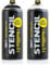 Stencil King - Montana Cans Schablonenspray schwarz & weiß mit 36 HipHop, Graffiti Schablonen zum Malen und Sprühen, wiederverwendbar