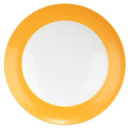 Seltmann Weiden Liberty Pure Colors Mango Orange Suppenteller, 24 cm, Tiefer Teller mit farbigem Rand, Mix-&-Match-Geschirr, Spülmaschinen- und Mikrowellenfest, Porzellan, Orange