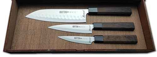 Quttin TAKAMURA Set 3 Cuchillos Cocina Estilo Japonés