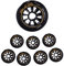 JCCHT 8er-Pack 90 mm 100 mm 110 mm Inline-Skates-Räder 85A für Inline-Speed-Skates Indoor Outdoor Asphalt Street Durable Racing Rodas Good,Schwarz,90mm