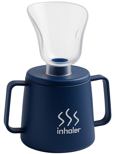 Steam Inhaler Cup – Natural Steam Therapy for Coughs, Colds, Blocked Sinuses & Chest Congestion, Comfortable Nasal Mask, Gentle Nighttime Relief at Home