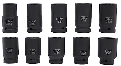 LKHDONG Set di dadi esagonali da 1 pollice, 24, 27, 30, 32, 33, 34, 36, 38, 41, 46 mm