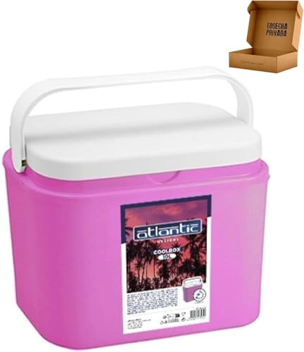 Nevera Portátil - Envio 24h - Nevera Atlantic - La Mejor Nevera portatil para Camping, Playa, o Campo. Coolbox - Maximo Aislamiento, Ligera y Resistente (Pasiva Deco, 10 L)
