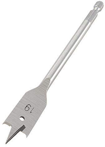 Trend 19mm Flat Bit with Centre Point and Spurs for Fast Drilling in Timber | Ideal For Fast, Accurate Drilling In Timber With Centre Point And Cutting Spurs, SNAP/FB/19